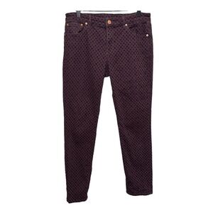 Escada Sport Burgundy Printed Pants Size 29
